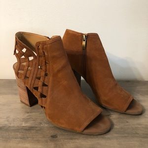 Franco Sarto Peep Toe Heeled Booties